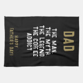 Papa Man Myth Legend Coffee Addict Funny Theedoek (Horizontaal)