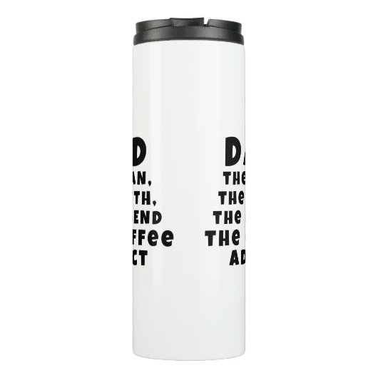 Papa Man Myth Legend Coffee Addict Funny Thermosbeker (Achterkant)