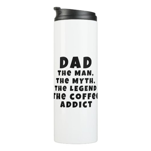 Papa Man Myth Legend Coffee Addict Funny Thermosbeker (Geroteerd rechts)