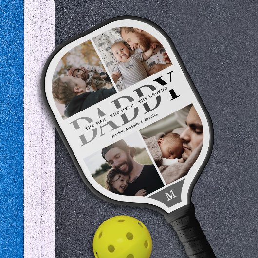 Papa Man Myth Legend Foto Pickleball Paddle