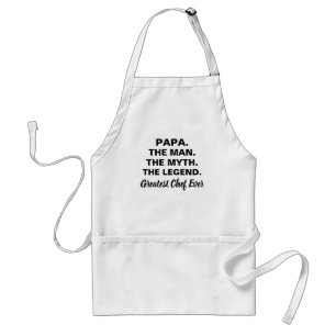 Papa Man Myth Legend Funny Quote Chef Standaard Schort