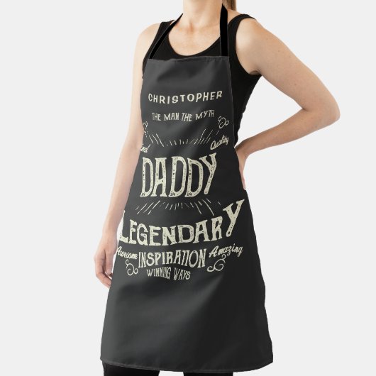 Papa Man Myth Legend Funny  Schort (Insitu)