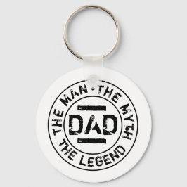 Papa Man Myth Legend Grunge Stamp Vaderdag Sleutelhanger