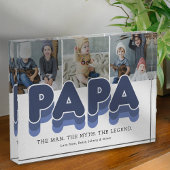 Papa Man Myth Legend Photo Block Fotoblokken