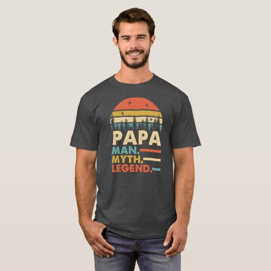 Papa Man Myth Legend priester Day  T-shirt (Voorkant volledig)
