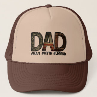 Papa Man Myth Legend Vaderdag Trucker Pet
