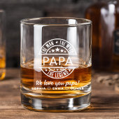 Papa Man Myth Legend Vaderdag Whisky Glas