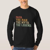 Papa Man Myth Legend Voor Mannen Grappige Vader Gi T-shirt (Voorkant)