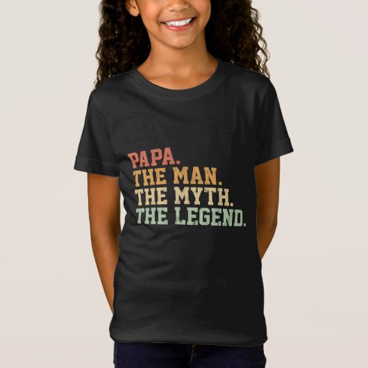 Papa Man Myth Legend Voor Mannen Grappige Vader Gi T-shirt (Voorkant)