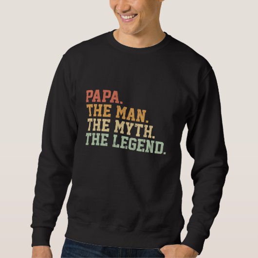 Papa Man Myth Legend Voor Mannen Grappige Vader Gi Trui (Voorkant)