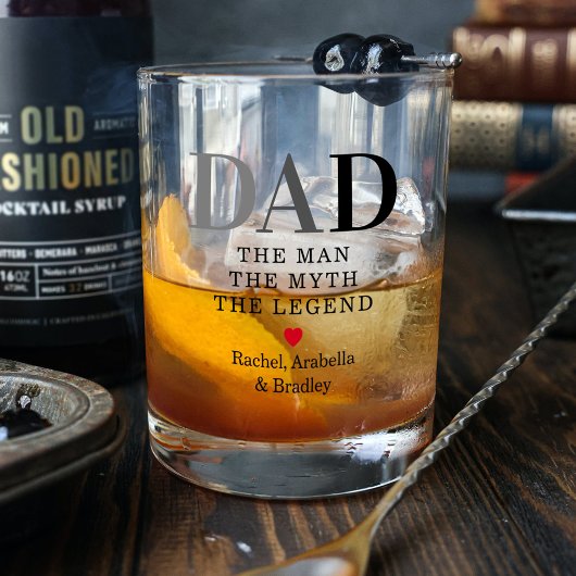 Papa Man Myth Legend Whisky Glas