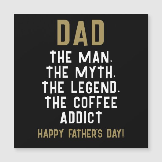 Papa Man Mythe Legende Coffeverslaafde Grappig (Voorkant)