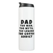 Papa Man Mythe Legende Coffeverslaafde Grappig Thermosbeker (Geroteerd rechts)