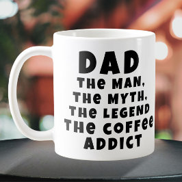 Papa Man Mythe Legende Coffeverslaafde Grappige Va Koffiemok