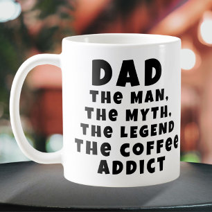 Papa Man Mythe Legende Coffeverslaafde Grappige Va Koffiemok
