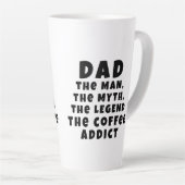 Papa Man Mythe Legende Coffeverslaafde Grappige Va Latte Mok (Rechterhoek)