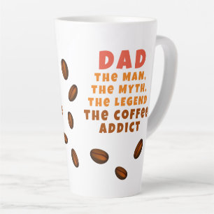 Papa Man Mythe Legende Coffeverslaafde Grappige Va Latte Mok