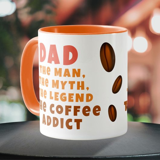 Papa Man Mythe Legende Coffeverslaafde Grappige Va Mok