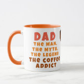 Papa Man Mythe Legende Coffeverslaafde Grappige Va Mok (Links)