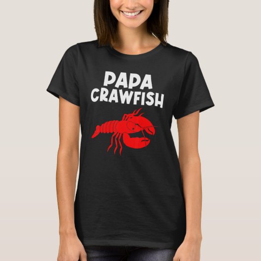 Papa Mannen Crayfish Crawfish Eten T-shirt (Voorkant)