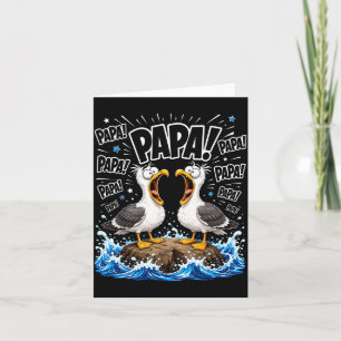 Papa Meeuw Grappige Papa Meeuwen Vaderdag Humor Kaart