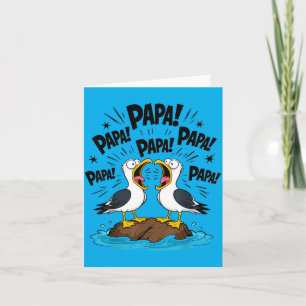 Papa Meeuw Grappige Papa Meeuwen Vaderdag Humor Kaart