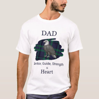 Papa Mentor Gids Kracht & Hart Adelaar geruit blau T-shirt