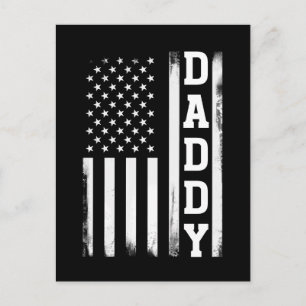 Papa met Amerikaanse vlag Briefkaart
