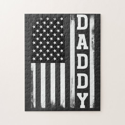Papa met Amerikaanse vlag Legpuzzel (Verticaal)