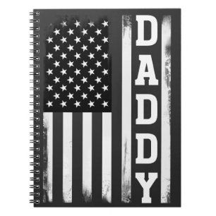 Papa met Amerikaanse vlag Notitieboek