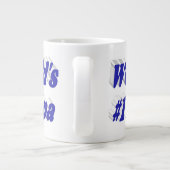 Papa met blauwe halve tekst grote koffiekop (Achterkant)