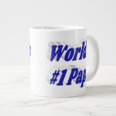 Papa met blauwe halve tekst grote koffiekop (Voorkant rechts)