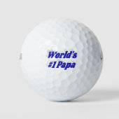 Papa met blauwe tekst golfballen (Voorkant)