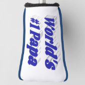 Papa met blauwe tekst   golfheadcover (Draai 90)