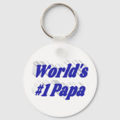 Papa met blauwe tekst sleutelhanger (Achterkant)