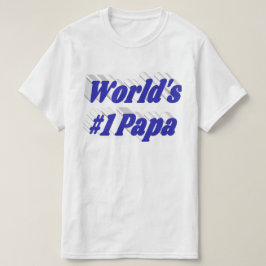 Papa met blauwe tekst T-shirt