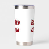 Papa met bordeaux halve tekst geïsoleerde drinkbeker (Rechts)