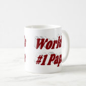 Papa met bordeaux halve tekst koffiemok (Voorkant rechts)