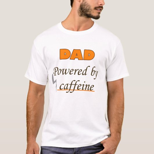Papa met cafeïne t-shirt (Voorkant)