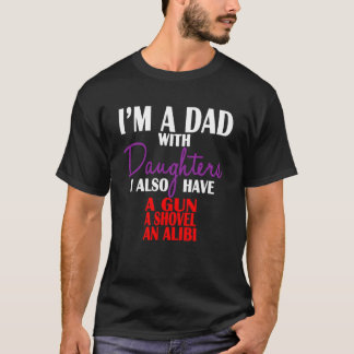 Papa met dochters t-shirt