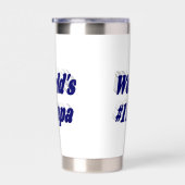 Papa met donkerblauwe halve tekst geïsoleerde drinkbeker (Rechts)