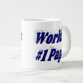 Papa met donkerblauwe halve tekst grote koffiekop (Voorkant rechts)