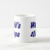 Papa met donkerblauwe halve tekst koffiemok (Center)