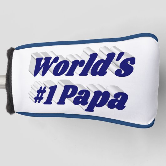 Papa met donkerblauwe kop golfheadcover (Voorkant)