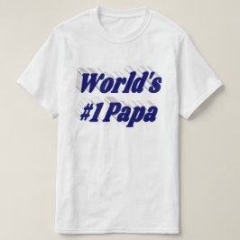 Papa met donkerblauwe tekst T-shirt