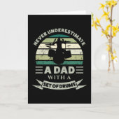 Papa met Drums Funny Gift Fathers Day Mannen Kaart (Gele Bloem)