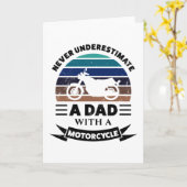 Papa met een motorfiel grappig cadeau voor vaders  kaart (Gele Bloem)