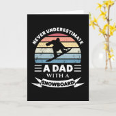 Papa met een Snowboard Funny Gift Fathers Day Kaart (Gele Bloem)