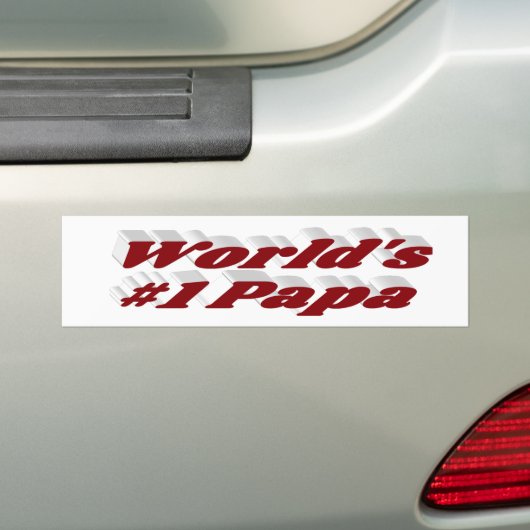 Papa met geurstof bumpersticker (Op auto)