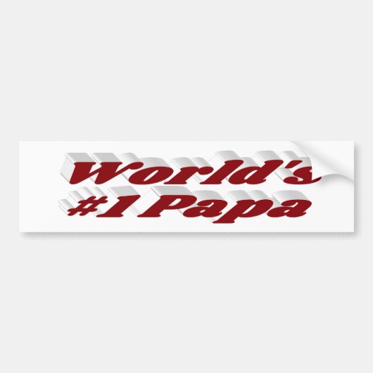 Papa met geurstof bumpersticker (Voorkant)